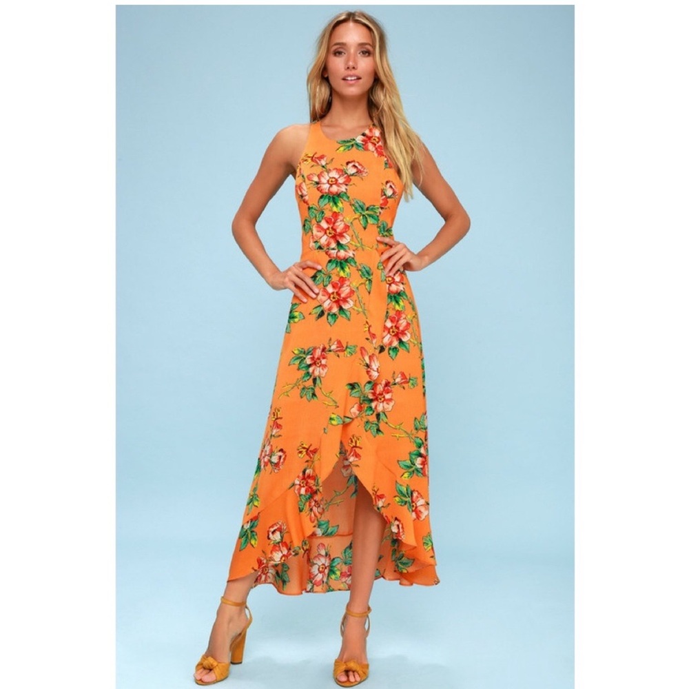 Ali & Jay Chiquita Floral Print Midi Dress Size Medium Nwt